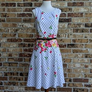 White polka dot dress